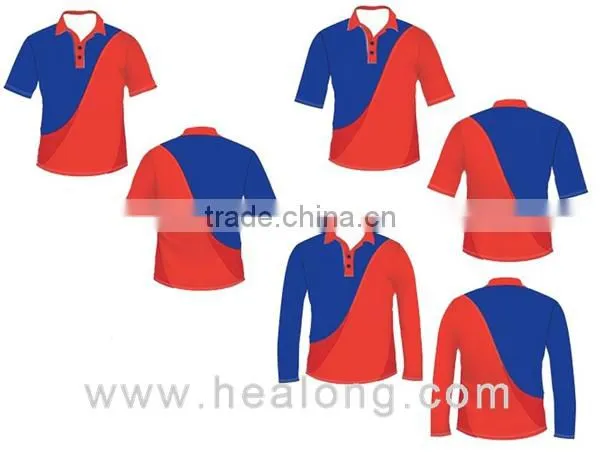 Long sleeves, middle-length sleeves cricket uniform