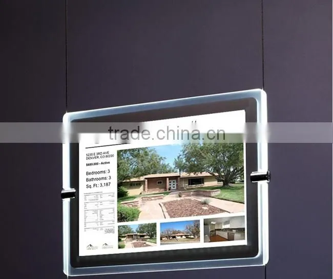 Cable Display System A3 A4 Acrylic Pocket Great For Real Estate Windows