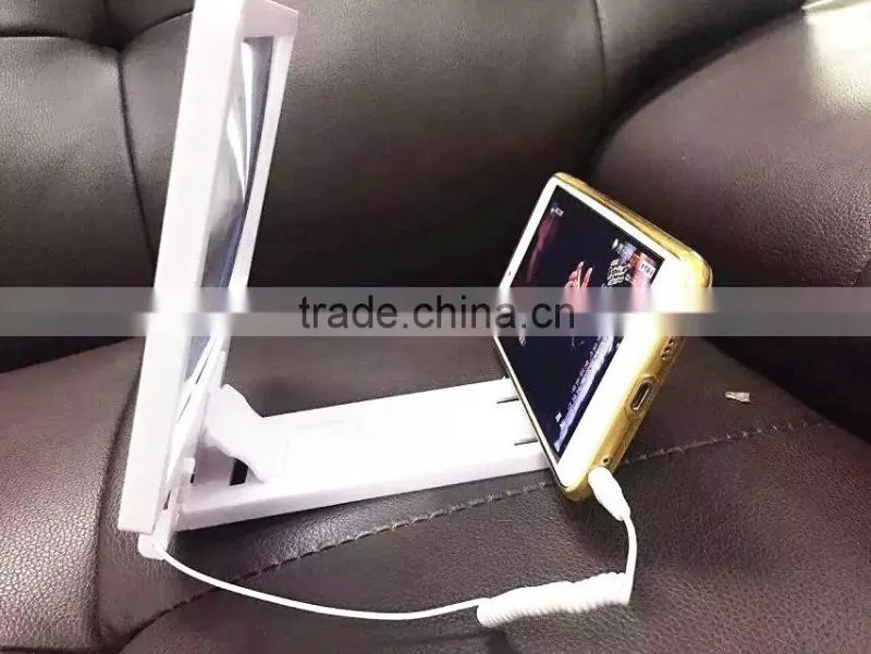 2015 New high quality 3D HD Mobile Cell Phone Screen Magnifier with horn
