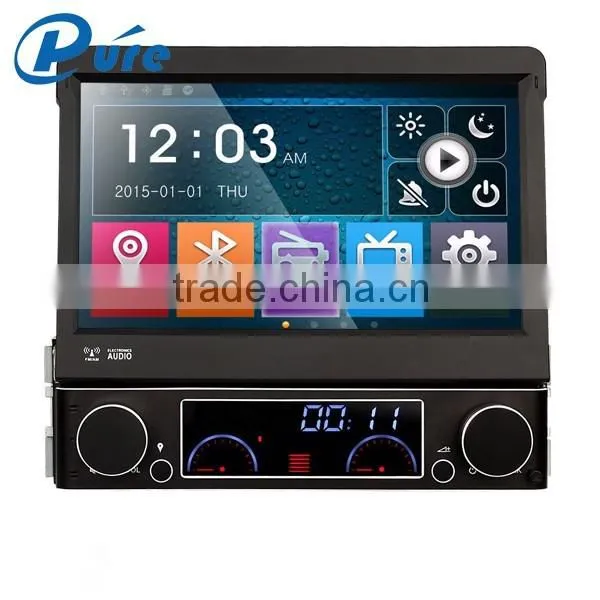 7 Inch Singel Din GPS Radio Player LCD HD Car DVD Player with AUX/Bluetooth/GPS