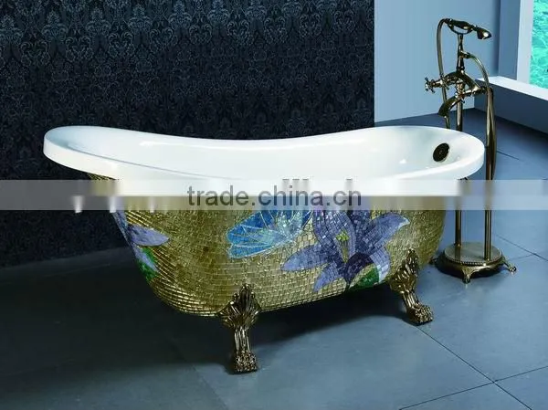 Deluxe Clawfoot Gold color bathtubs
