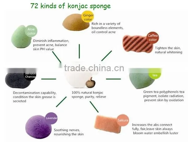charcoal konjac sponge face cleaning and massaging konjac sponge