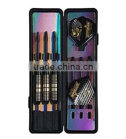 Darts 24 Grams, Brass Barrels And Features Steel Tips, 6 Aluminum Shafts, 3 PET Flights.