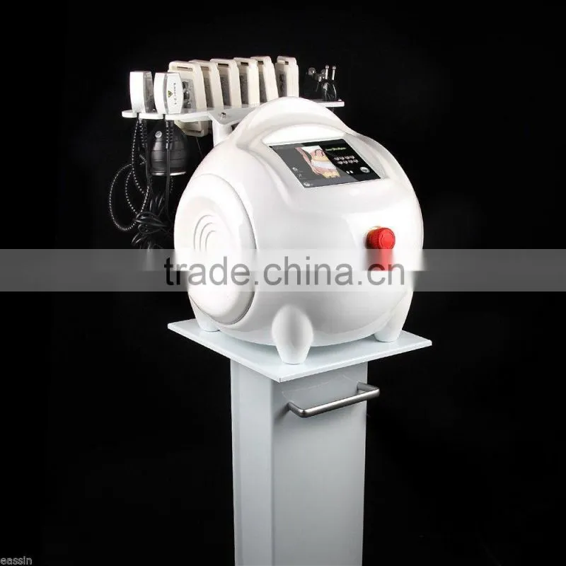 Multifunctional 4in1 tripolar rf 40k cavitation 6 big pads and 2 small pads lipolaser machine