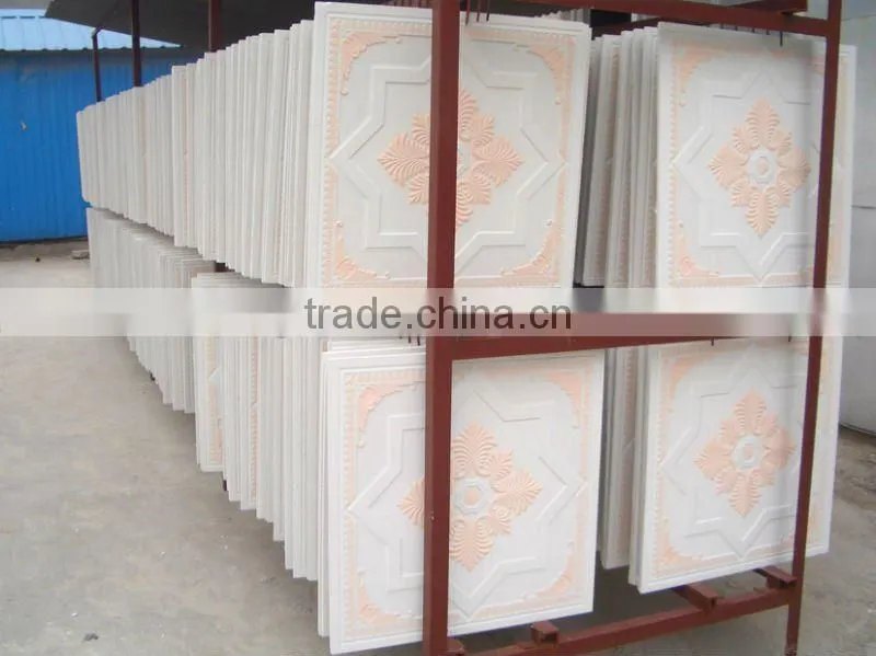 600X600mm thickness 10mm gypsum ceiling tiles from factory