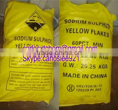 High Quality Best Price Sodium Sulphide 60% Red Flake 1500 ppm
