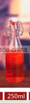 Wholesale Glass oil vinegar cylinder bottle with iron lid 3 sizes