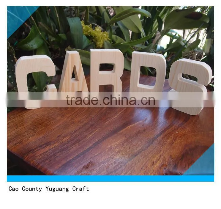 pine wooden letter "CARDS" for wedding decor