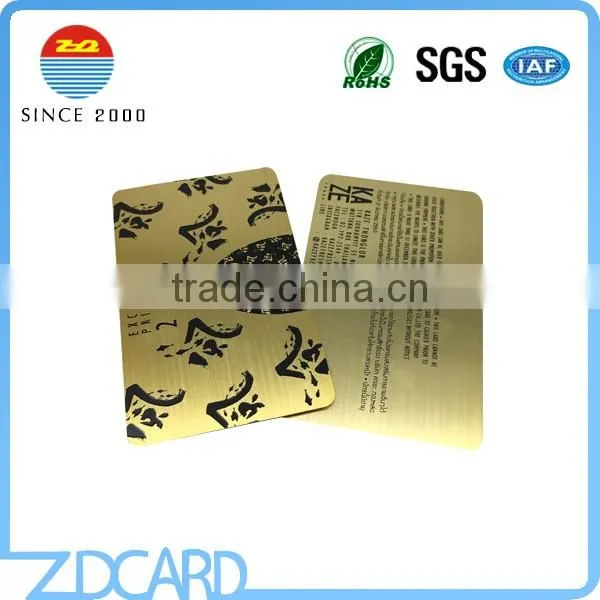 New Style Engraved Black Metal Business Card