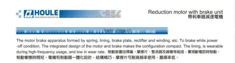 HOULE 0.4KW 110v ac small gear reduction electric motor ac synchronous gear motor