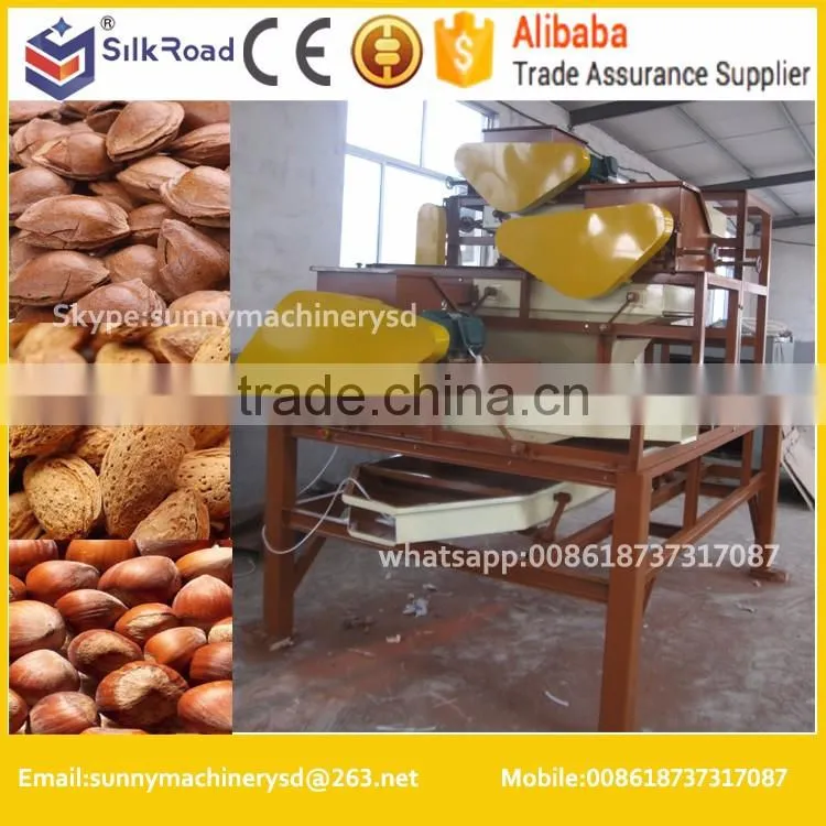 Nuts cracking machine/almond dehuller machine|hazelnut shelling remove machine