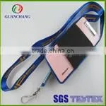 Custom fashion jacquard logo on cord rope lanyard