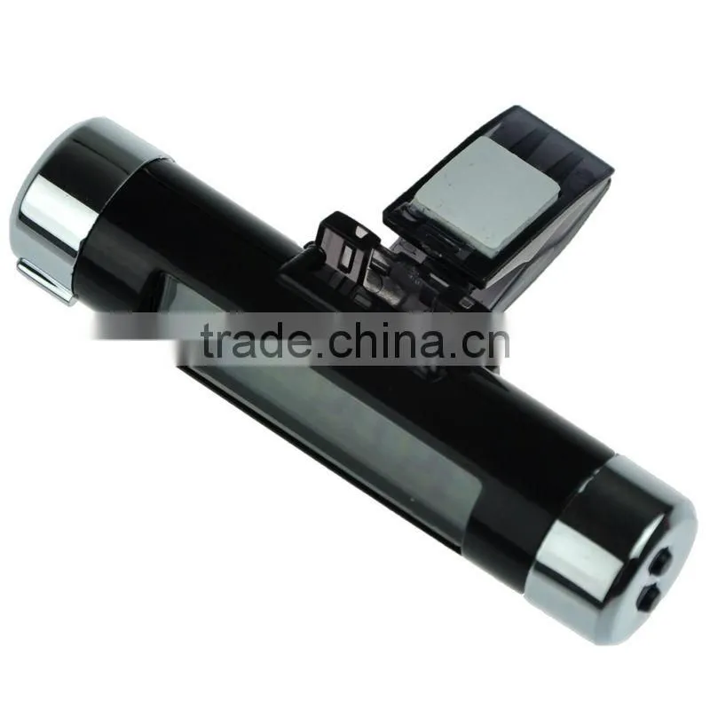 Clip-on LCD Backlight Practical Car Thermometer Automotive Digital Clock