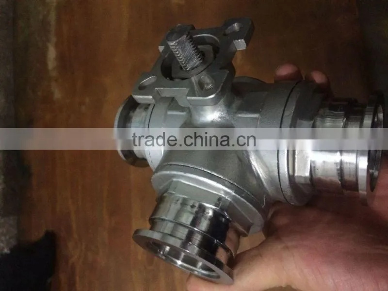 304 316 stainless steel 3-way water valve