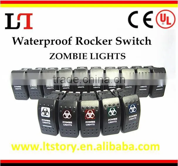 Motorcycle LED light Waterproof rocker switch printed