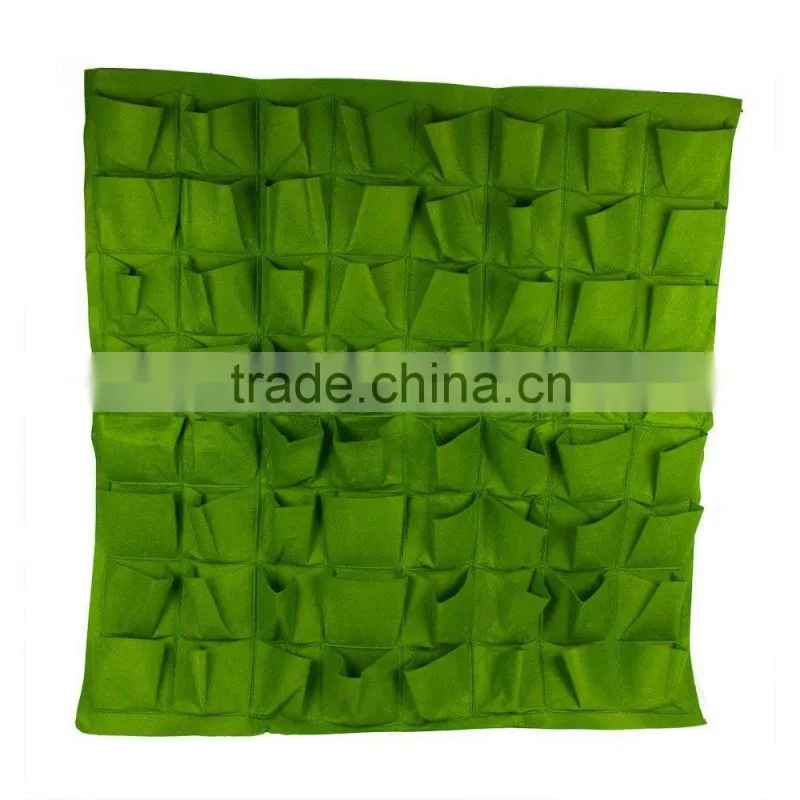 Vertical Garden Systems,Living Wall Planter Vertical Herb Garden Hanging Flower Pot 64 Pockets Decoration