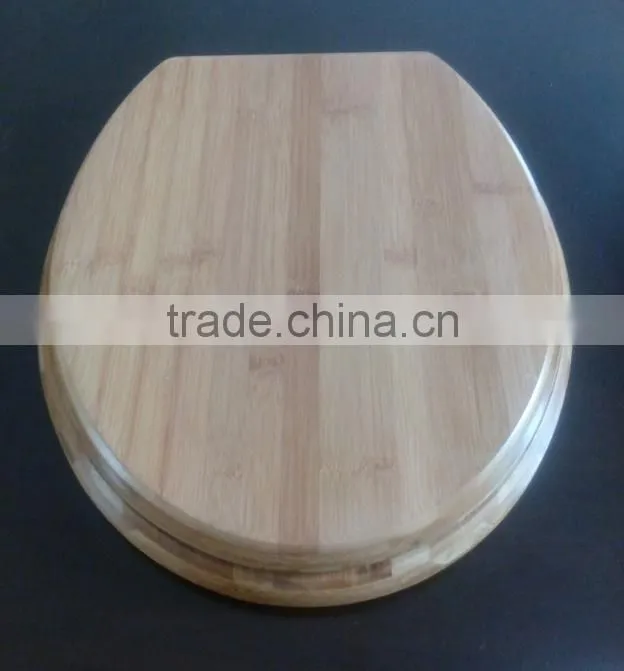 Lt/Dk Enlongated/Round Bamboo Toilet Seat,Carbonized natural,Chrome/Brass fitting Soft close bamboo toilet seat