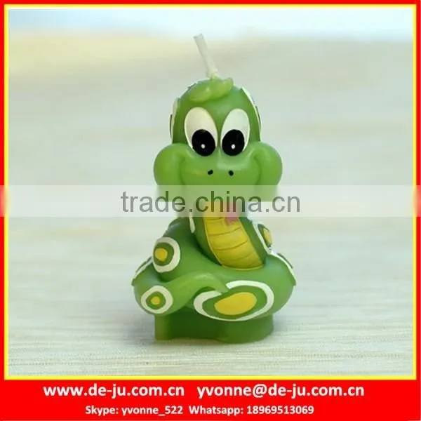 Green Coiled Snake White Speckle Personalized Scented Candle