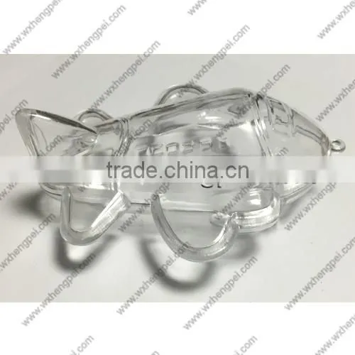 Cleverish portable cute transparent plane plastic storage jewelry wedding box kit