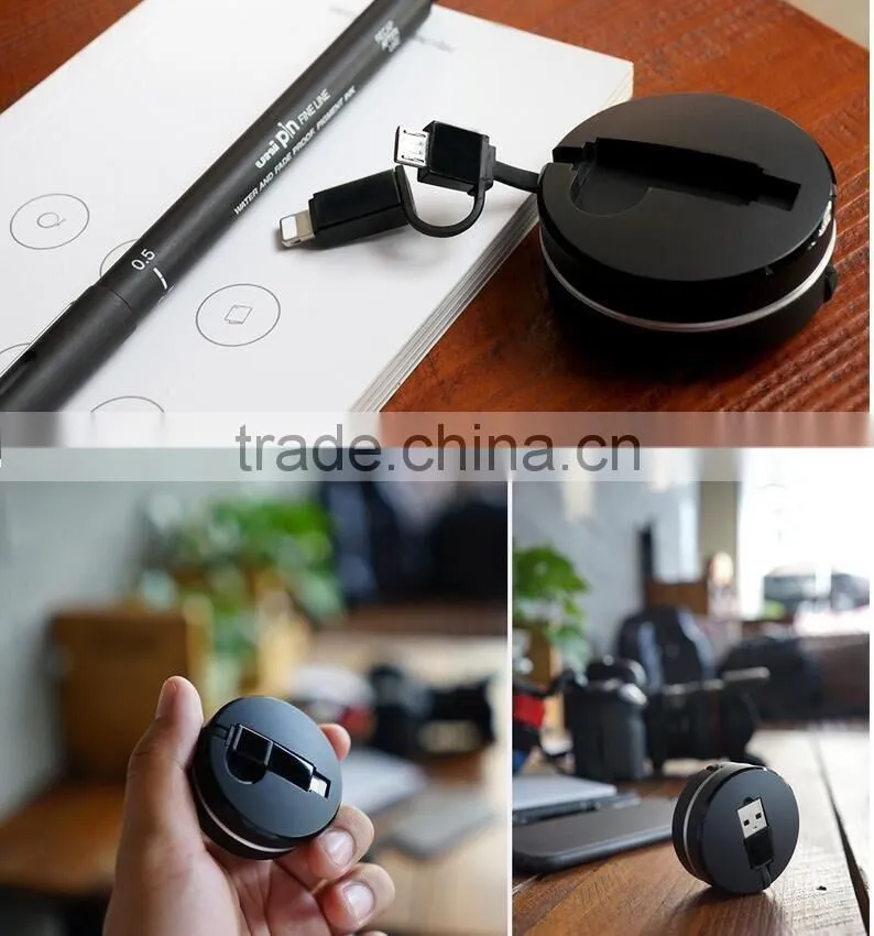 2 In 1 Universal Flexible Data Cable For Iphone 5s/6/6s And Android Mobile Phones Innovative Design Charging USB Cable