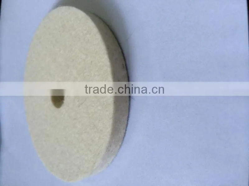 wool felt polishing wheels with plastic cap,stainless steel polishing