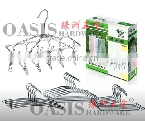 HIGH QUALITY clothes hangers,multifunctional hangers,dry hangers 12 sets of clips YZ2141S