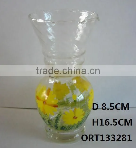 Hand made beautiful printed glass vases