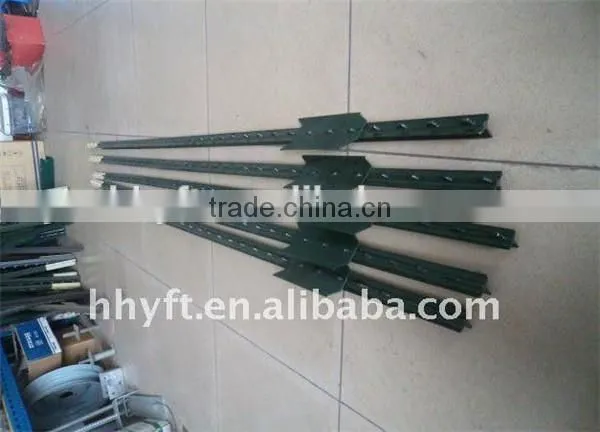 5' and 6' 1.25lbs studded fence T-post with spade china supplier