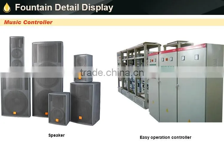 2017 China golden factory supplier asian stainless steel water music fountain