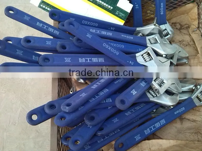 PVC handle adjustable wrench 300mm