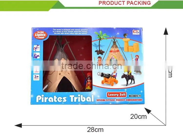 New design cheap pretend play toy plastic mini pirate set