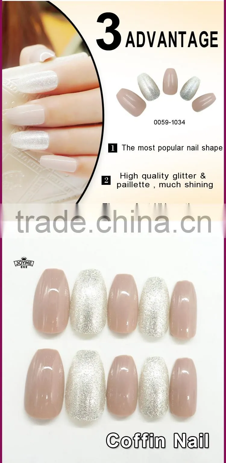 2017 newair fresh design factory duppliy full cover coffin false nail art