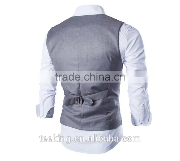 Korean slim single-breasted vest black suit vest waistcoat