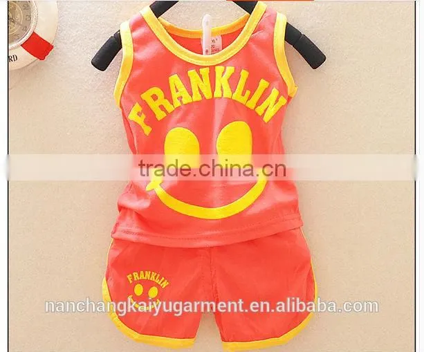 Fashion 2014 children summer print clothing sets