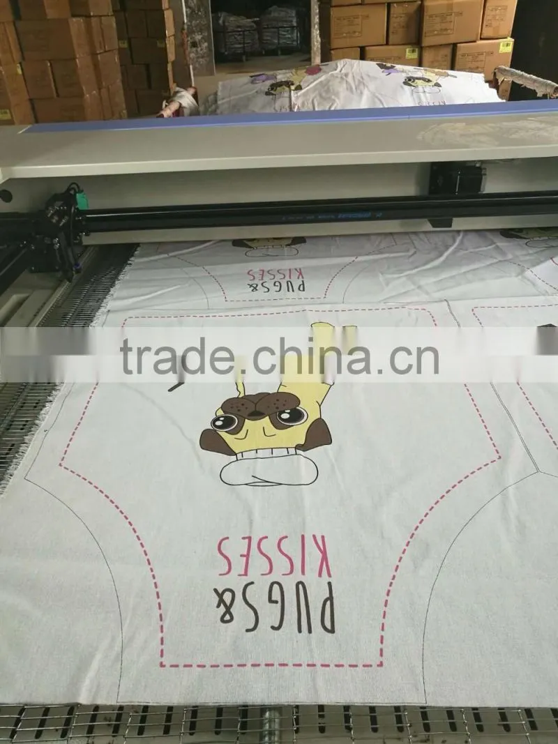 sublimated Tight pants design picture laser cutting machine with big camera scanning