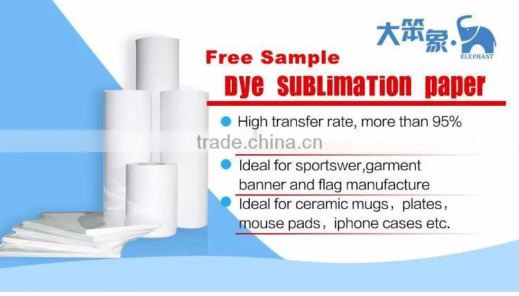 factory supply high quality sticky 1600mm 100gr/m2 sublimation paper roll
