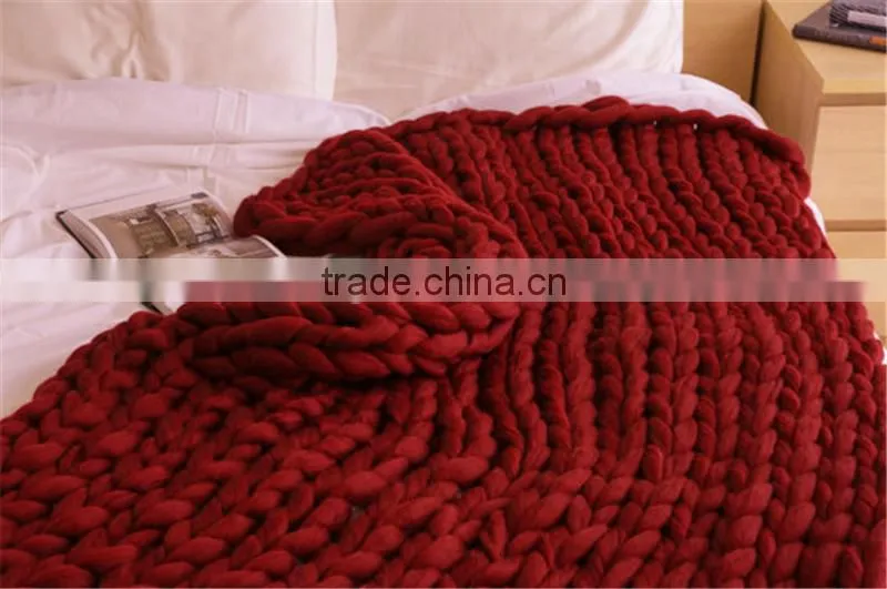 Merino wool Grande Large blankets/Giant knit/Cozy throw Chunky blanket