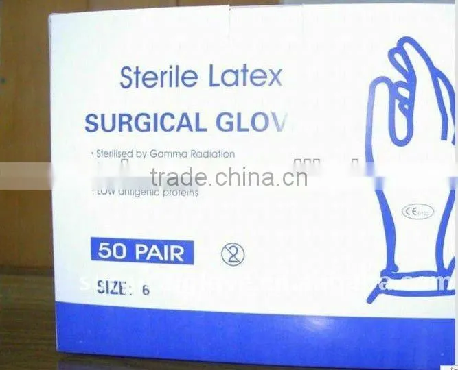 high elasticity sterile Latex Surgical Gloves