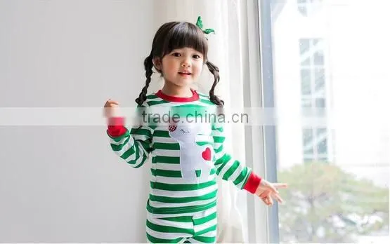 New Fashion Children's Clothing Sets kids Christmas Striped Pajamas