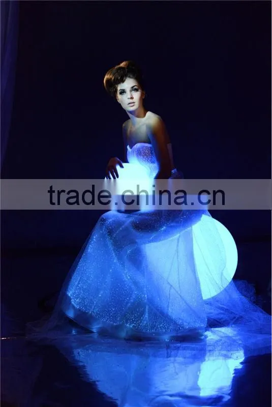 Expensive bridal flash wedding dress 2014 led light dress