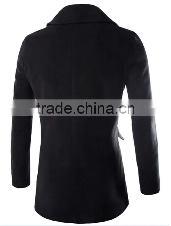 Hot sale good quality cheaper price boy youth style international fan woolen long men winter coat
