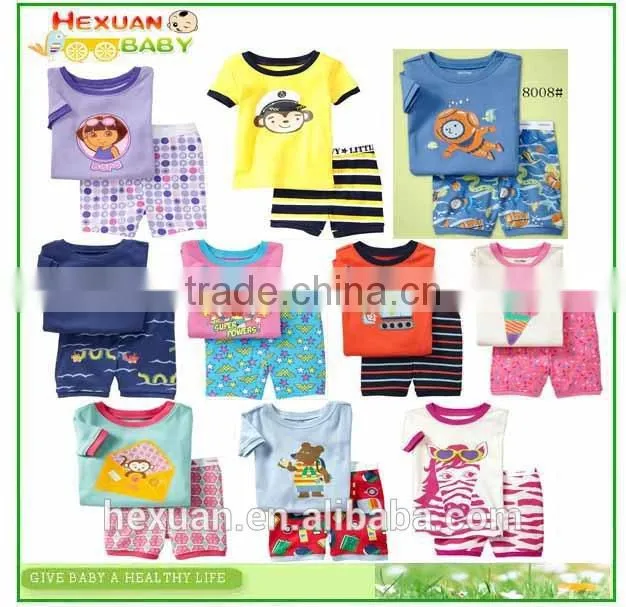 new style wholesale Printed 100% Cotton Baby Pajamas