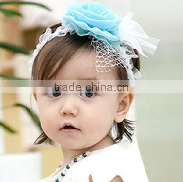 Top Multicolor Newborn Chiffon Flower Headband/Baby Headband set