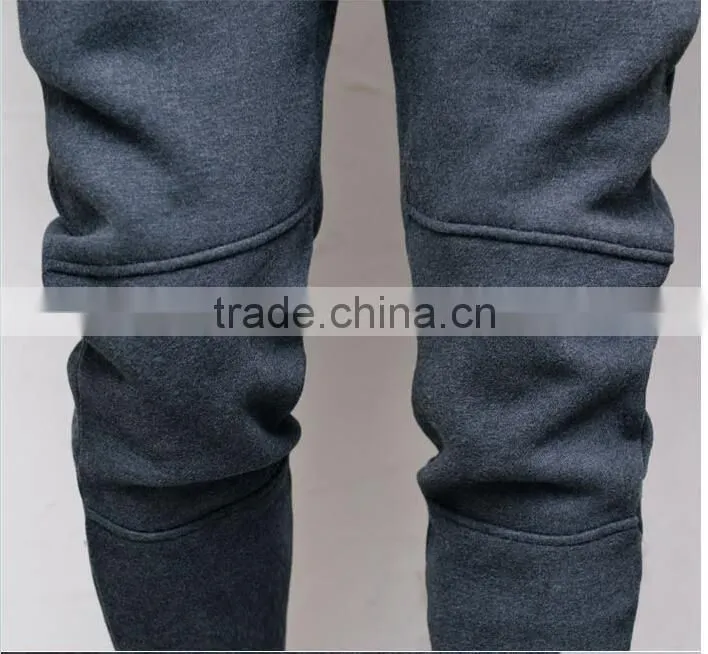 Men's thick fleece cotton warm jogger sweatpants with drawstring