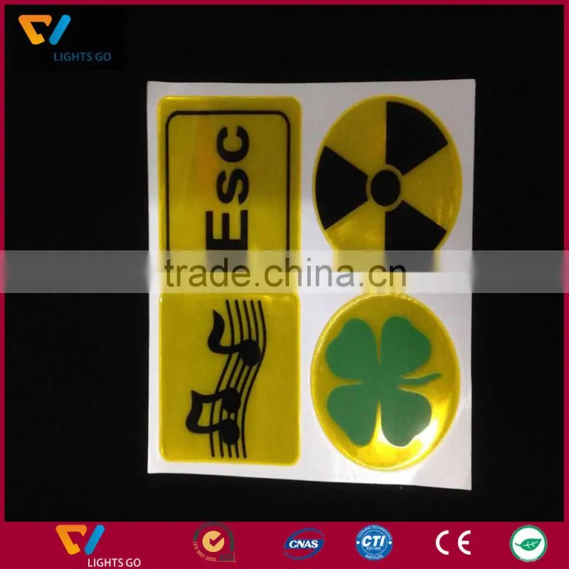 Cheap custom made round reflex sticker football shape decal