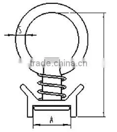 single stud fitting with stainless steel ring used on a trailer to secure motorcycles and ATVs