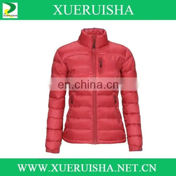 hot womens light weight goose down coat in fashion style
