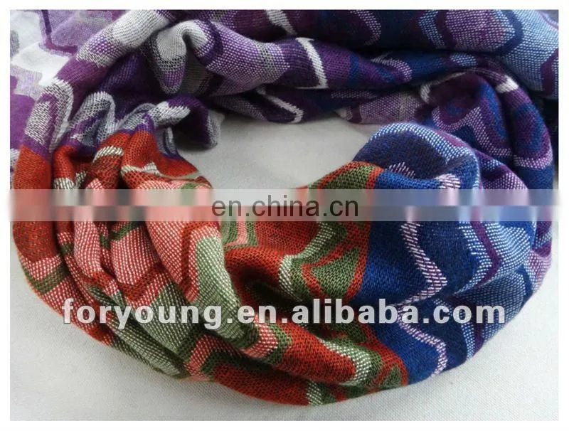zigzag designs pashmina cotton shawl