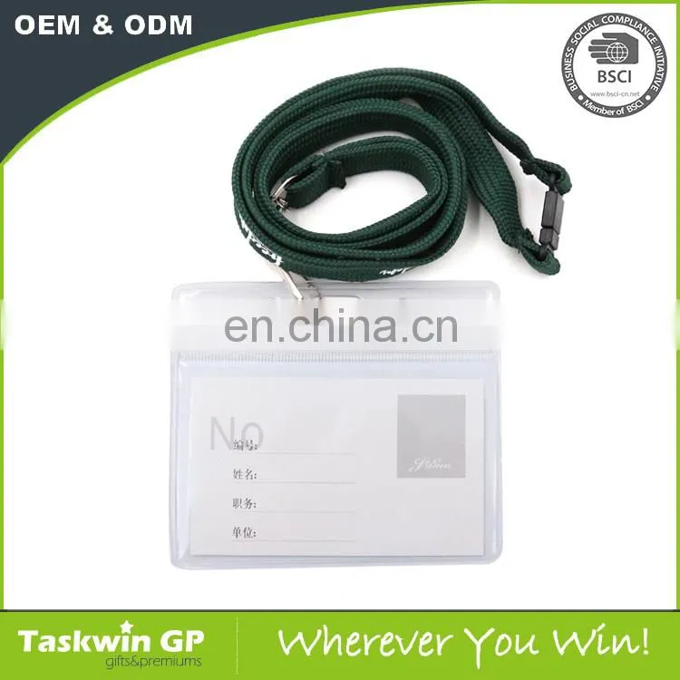 Promotional customized polyester blue lanyards with PVC card holder