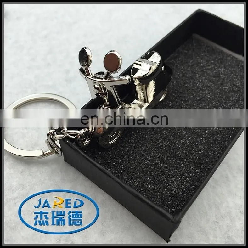 motor car shape metal keychain cycle model keyring for promotion